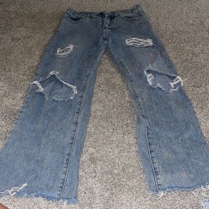 Distressed jeans